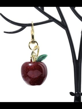 NWT Red Glitter Apple Keychain & Bag Charm